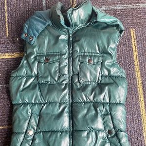 Teal puffy vest